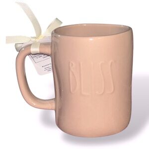 NWT Rae Dunn Collection Artisan Pottery Coffee Mug- ‘Bliss’ Botanical Embossed